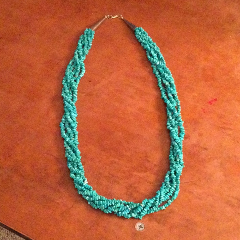 Native American 5-Strand Turquoise Necklace